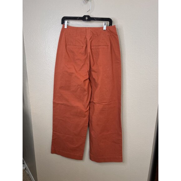 A New Day Rust-Orange Wide-Leg Womens Pants Stretch Cotton Blend NEW Size 6 - Picture 3 of 9